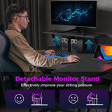 Tangkula L Shaped Gaming Desk with Power Outlets, Small Gaming Computer Desk 39inch with Storage Shelf