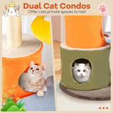 Tangkula 43 Inch Cute Cat Tower with Sisal Scratching Posts
