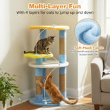 Tangkula Cute Cat Tree 29 Inch Multi-Level Cat Tower with Jute Scratching Posts