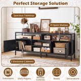 Tangkula Industrial TV Stand for TVs up to 65”