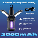 Tangkula 3-Petal Foldable Bug Zapper  Adjustable Lighting Modes Type-C Rechargeable