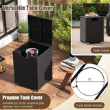Tangkula 2-Piece Outdoor Rattan Fire Table Set