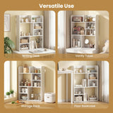 Tangkula Desktop Display Rack with 4 Open Shelves & 4 Cubes