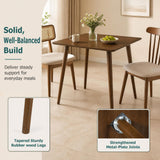 Tangkula 27" Small Wooden Square Dining Table for 2-4
