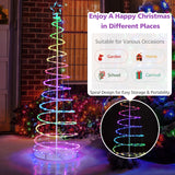 6FT Spiral Christmas Tree with APP Smart Decoration Tree with 135 Multi-Color LED Lights