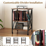 Tangkula Record Player Stand with Charging Station