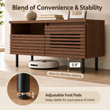 Tangkula Mid Century Modern Farmhouse TV Stand for 32/40"