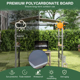 Tangkula 8x5 FT Hardtop Grill Gazebo for Patio Garden Lawn Deck