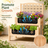 Tangkula Raised Garden Bed with Trellis for Climbing Plants