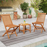 Tangkula Outdoor Folding Chairs with High Back and Slatted Seat