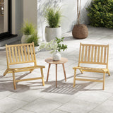 Tangkula Teak Wood Outdoor Accent Chairs for Patio Lawn Garden Backyard Deck