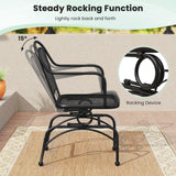 Tangkula Outdoor Rocking Chair Set Patio Rocker Chairs with Steady Rocking Function
