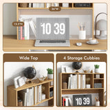 Tangkula Desktop Bookshelf, Countertop Storage Hutch with 4 Shelves for Computer Desk
