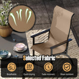 Tangkula Fabric Adirondack Chair with 400 lbs Weight Capacity