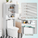 Tangkula Over Toilet Space Saver Bathroom Organizer with Storage Cabinet