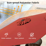 Tangkula Heavy Duty Outdoor Umbrella with Push Button Tilt