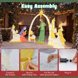 Tangkula 7 Pieces Large Christmas Lighted Nativity Scene Set
