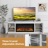 Tangkula Fireplace TV Stand for TVs up to 80"