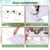 Tangkula Outdoor Christmas Angel & Wreath Decorative Set, Angel Yard Signs
