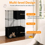 Tangkula 3-Tier Large Cat Enclosure with 2 Ladders