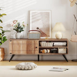 TV Stand for TVs up to 55 Inch Mid Century Modern Entertainment Center with Storage Cabinet