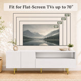 Tangkula Rustic 60" L TV Stand for TVs up to 70"