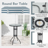 Tangkula 3 Piece Outdoor Bar Set