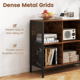 Tangkula 6 Cube Bookcase with Heavy-Duty Metal Frame for Home Office