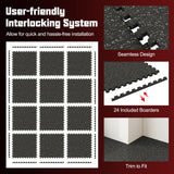 Tangkula 0.79" Thick Rubber Top Exercise Mat 48 Sq Ft