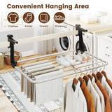Tangkula Portable Aluminum Clothes and Towel Drying Rack