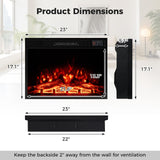 Tangkula 23" Electric Fireplace, 5,000 BTU Fireplace Insert with Remote Control
