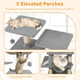 Tangkula Cat Tree for Indoor Cats 57 Inch Large Cat Tower
