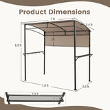 Tangkula 7.8 x 4.4 FT Grill Gazebo for Backyard Deck Garden Lawn