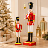 Tangkula 4 FT Christmas Nutcracker Figure with Scepter & Hat