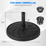 Tangkula Umbrella Base, 31 lbs Capacity Heavy-Duty Patio Outdoor Round Umbrella Stand for 9 ft Umbrella
