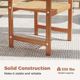 Tangkula Patio Chairs Set with Inclined Backrests and Slatted Seats