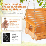 Tangkula 2 Person Hanging Porch Swing, Outdoor Bench Swing with Adjustable Chains