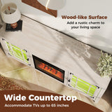 Tangkula 58" LED Fireplace TV Stand for TVs up to 65"