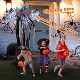Tangkula 6 FT Halloween Animated Dragon with Light Up Eyes, Posable Wings & Arms