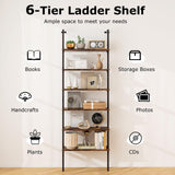 Tangkula Industrial 6-Tier Bookshelf