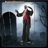 Tangkula 8.2 FT Standing Animatronic Werewolf, Scary Halloween Prop with Howling Sounds