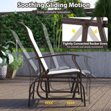 Tangkula Porch Gliders with High Back for Backyard Garden Balcony Poolside