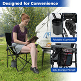 Tangkula Camping Chair with Cup Holder for Beach
