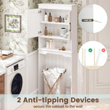 Tangkula Over Toilet Space Saver Bathroom Organizer with Storage Cabinet