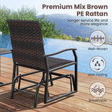 Tangkula 3 Pieces Patio Gliding Set