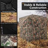 Tangkula Extra Tall 3-4 Person Hunting Blind, 270 Degree See Through Ground Blind with Silent Slide Windows