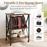 Tangkula Record Player Stand with Charging Station