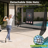 Tangkula 10 FT x 7.4 FT Golf Practice Hitting Net with Carry Bag