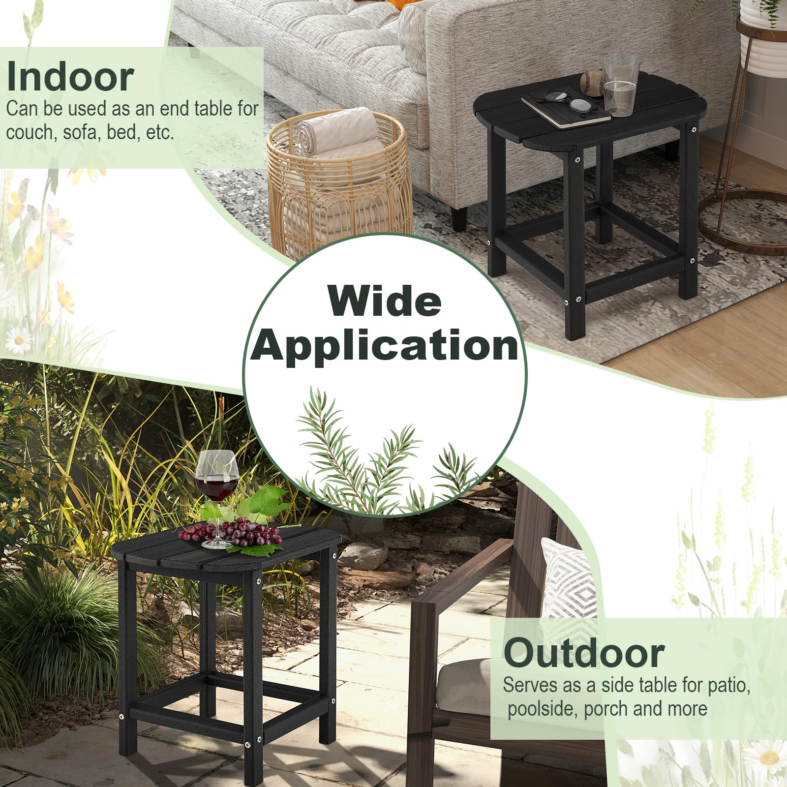 Weather Resistant Adirondack Table - Tangkula