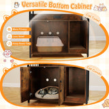 Tangkula Litter Box Enclosure with Shelves